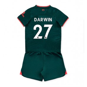 Liverpool Darwin Nunez #27 babykläder Tredje Tröja barn 2022-23 Korta ärmar (+ Korta byxor)